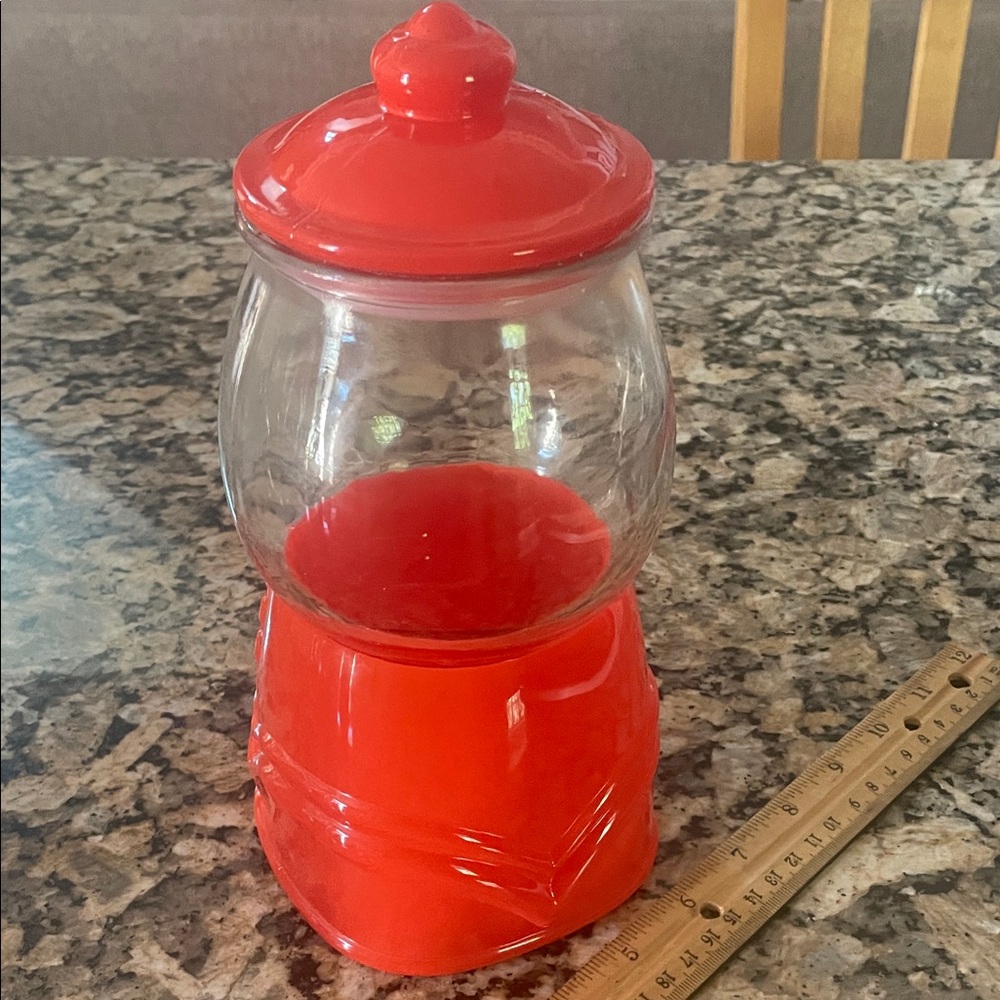 Red Glass Candy Dispenser - Picture 4 of 6